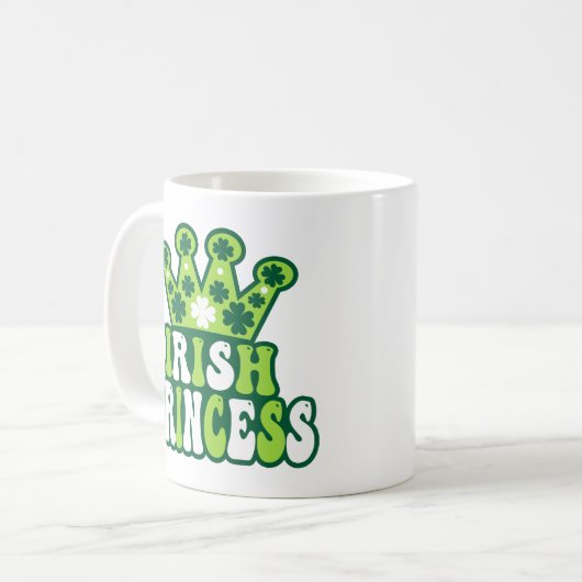 Mug Retro Irish Princess St. Patrick's Day (Devant gauche)