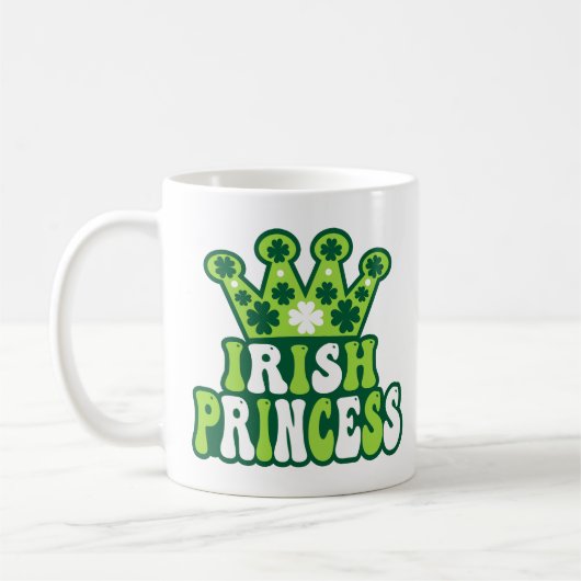 Mug Retro Irish Princess St. Patrick's Day (Gauche)