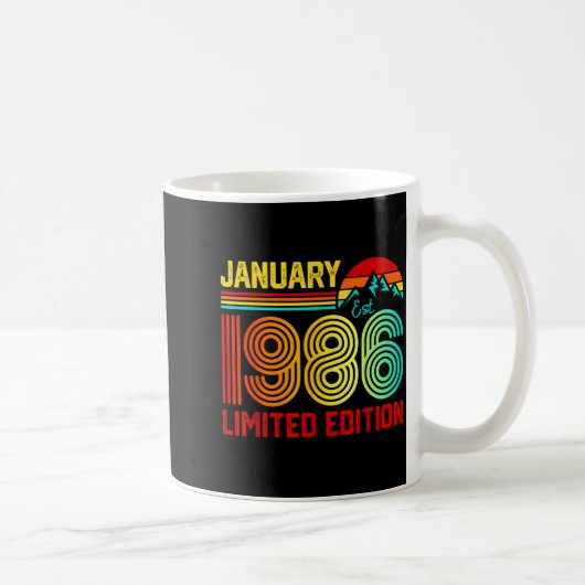 Mug Retro January 1986 Limited Edition 40-year-old 40t (Droite)