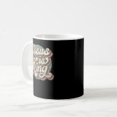 Mug Retro Jésus Est Le Roi Bible Chrétienne Hommes Rel (Devant gauche)