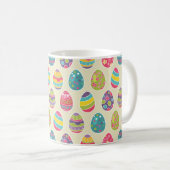 Mug Rétro jour heureux chic de Pâques d'oeufs de (Devant droit)