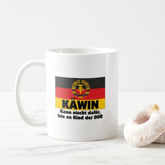 Mug Rétro Käwin Je suis un enfant de la RDA Ostalgie (Avec donut)