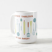 Mug Rétro Kitchen Boulangerie Café Traiteur (Devant gauche)