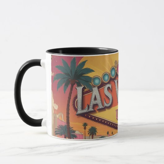 Mug Retro Las Vegas Lights (Gauche)