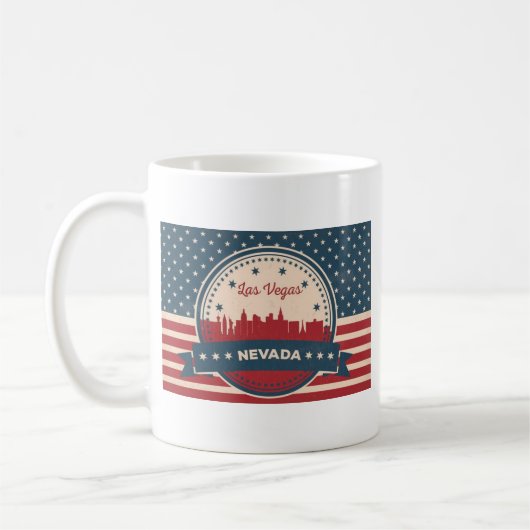Mug Retro Las Vegas Skyline (Gauche)