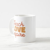 Mug Retro Leopard Apprendre Amour Inspirer Art (Devant gauche)