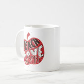 Mug Retro Leopard Apprendre Amour Inspirer Art (Devant gauche)