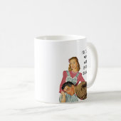 Mug Retro les années 50 Housewoman & Husband Ajouter V (Devant droit)