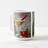Mug Retro les années 50 Merry Bright Christmas Candy C (Devant gauche)