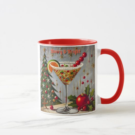 Mug Retro les années 50 Merry Bright Christmas Candy C (Droite)
