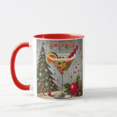 Mug Retro les années 50 Merry Bright Christmas Candy C (Gauche)