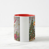 Mug Retro les années 50 Merry Bright Christmas Candy C (Centre)