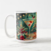 Mug Retro les années 50 Merry Bright Christmas Cocktai (Gauche)