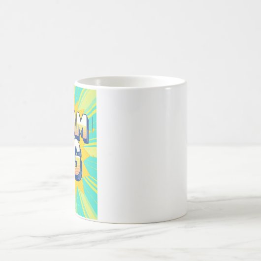 Mug Retro lettering dream big text (Centre)