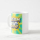 Mug Rétro lettrage rêve grand texte (Devant gauche)