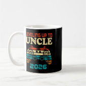 Mug Retro Leveling Up To Uncle 2026 Pregnancy Announce (Gauche)