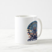 Mug Retro Life est un carnaval (Devant droit)
