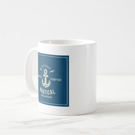 Mug Rétro logo nautique (Devant gauche)