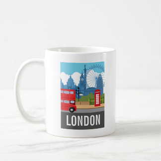 Mug Retro London Tea Iconic Landmarks