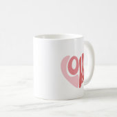 Mug Retro Love Heart Valentine Typography (Devant droit)