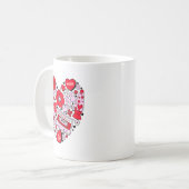 Mug Retro Love Valentines Day Xoxo Conversation Hearts (Devant gauche)