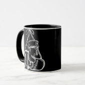 Mug Retro Love White Boxing Gloves Gifts Boxer Gift  (Devant gauche)