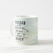 Mug Rétro Matthieu 5:7 Verset biblique (Devant gauche)