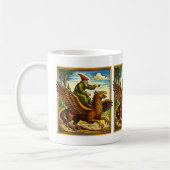Mug Retro Medieval Snail Rider Fantasy Tee Postcard (Gauche)