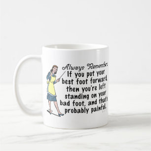 Mug Rétro meilleur pied drôle Demotivational