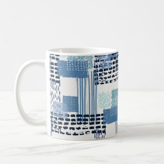 Mug Retro Memphis Doodle Motif transparent (Gauche)