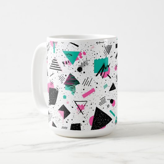 Mug Retro Memphis Geometric Pattern (Devant gauche)
