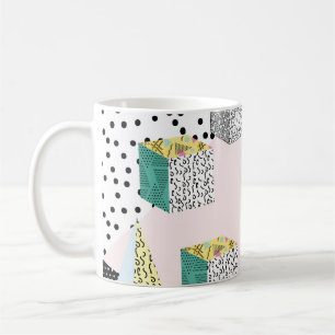 Mug Retro Memphis : Motif Hipster des années 80-90.
