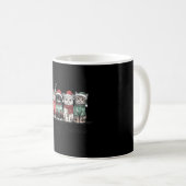Mug Retro Meowy Christmas Cute Cats With Santa Claus H (Devant droit)