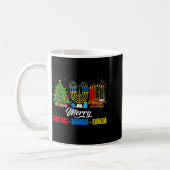 Mug Retro Merry Christmas Hanukkah Kwanzaa Happy Holid (Gauche)