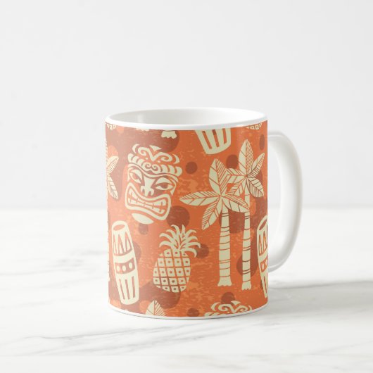 Mug Retro Mid Century Modern Tiki Pattern (Devant droit)