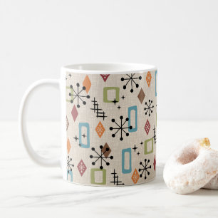 Mug Retro Mid-Century moderne Atomique Abstrait Motif