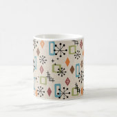 Mug Retro Mid-Century moderne Atomique Abstrait Motif (Centre)