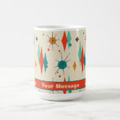 Mug Retro Mid Century Starburst Diamond Personnalisé (Centre)