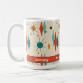 Mug Retro Mid Century Starburst Diamond Personnalisé (Gauche)