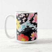 Mug Retro Modern Seigaiha Sakura Flowers Japan party (Gauche)
