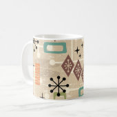 Mug Rétro Moderne Milieu du Siècle Abstrait Atomique (Devant gauche)