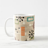 Mug Rétro Moderne Milieu du Siècle Abstrait Atomique (Gauche)