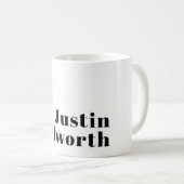 Mug Rétro Moderne Nom minimum ou Modèle d'entreprise (Devant droit)