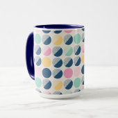 Mug Rétro motif de demi-cercle (Devant gauche)