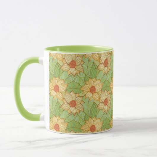 Mug Rétro motif de magnolia (Gauche)