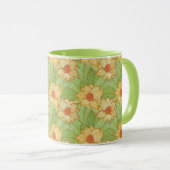 Mug Rétro motif de magnolia (Devant droit)