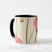 Mug Rétro motif de pavots (Devant gauche)