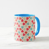 Mug Rétro motif de Saint-Valentin (Devant droit)