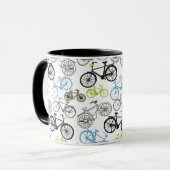 Mug Rétro motif de vélo de bicyclette (Devant gauche)