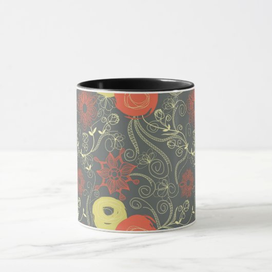 Mug Rétro motif floral (Centre)